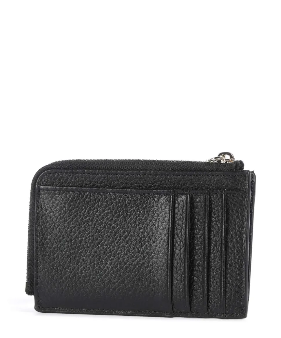 Delia Kreditkartenetui genarbtes Rindsleder schwarz