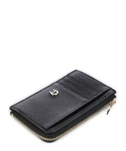 Delia Kreditkartenetui genarbtes Rindsleder schwarz