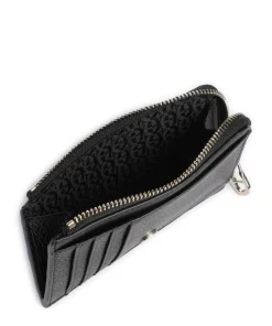 Delia Kreditkartenetui genarbtes Rindsleder schwarz