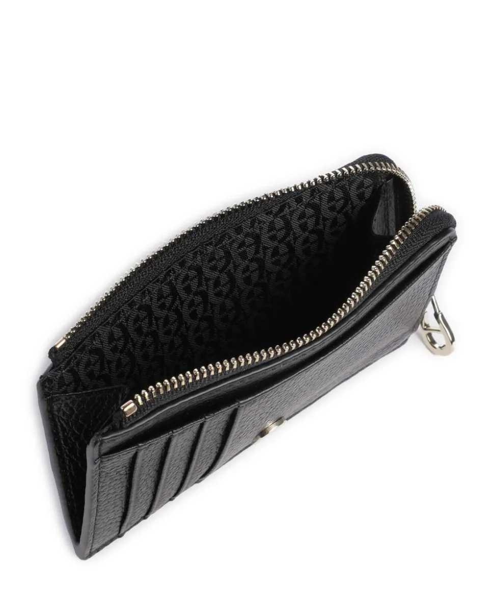 Delia Kreditkartenetui genarbtes Rindsleder schwarz