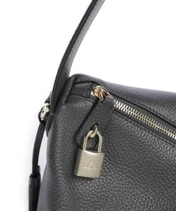 Delia M Beuteltasche genarbtes Rindsleder dunkelgrau