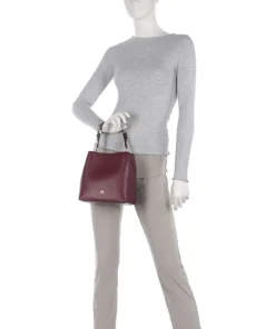 Delia S Bucket bag genarbtes Rindsleder wein