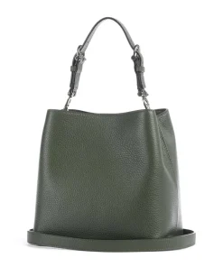 Delia S Bucket bag genarbtes Rindsleder khaki