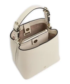 Delia S Bucket bag genarbtes Rindsleder creme