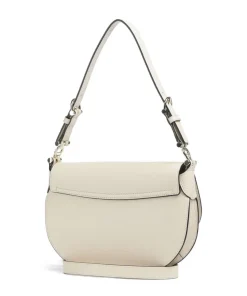 Delia S Schultertasche genarbtes Rindsleder creme