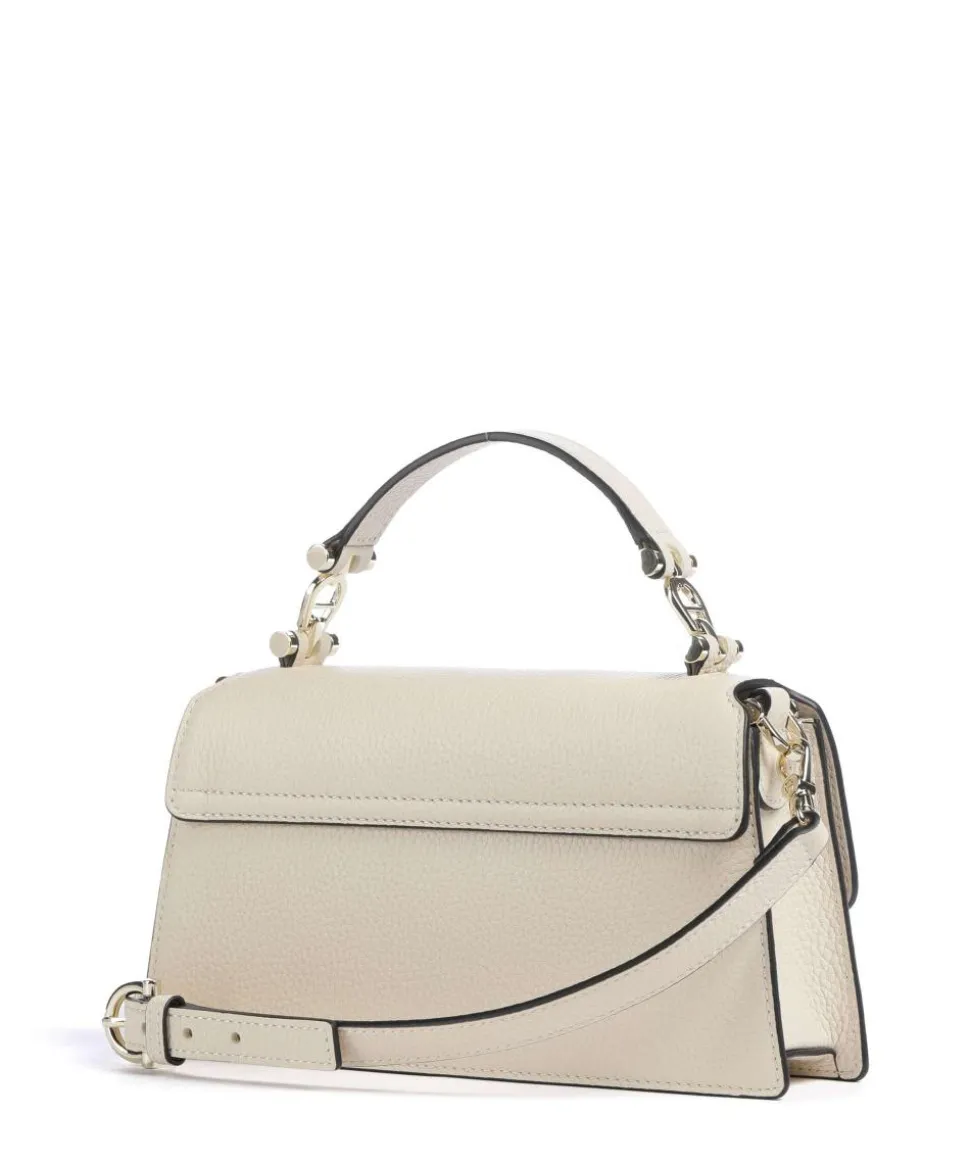 Delia S Umhängetasche genarbtes Rindsleder creme