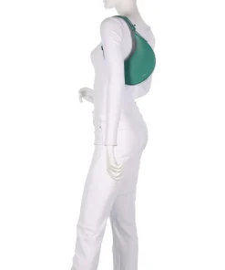 Delizia Mini Schultertasche fein genarbtes Leder petrol