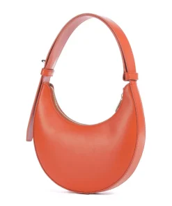 Delizia Mini Schultertasche fein genarbtes Leder orange