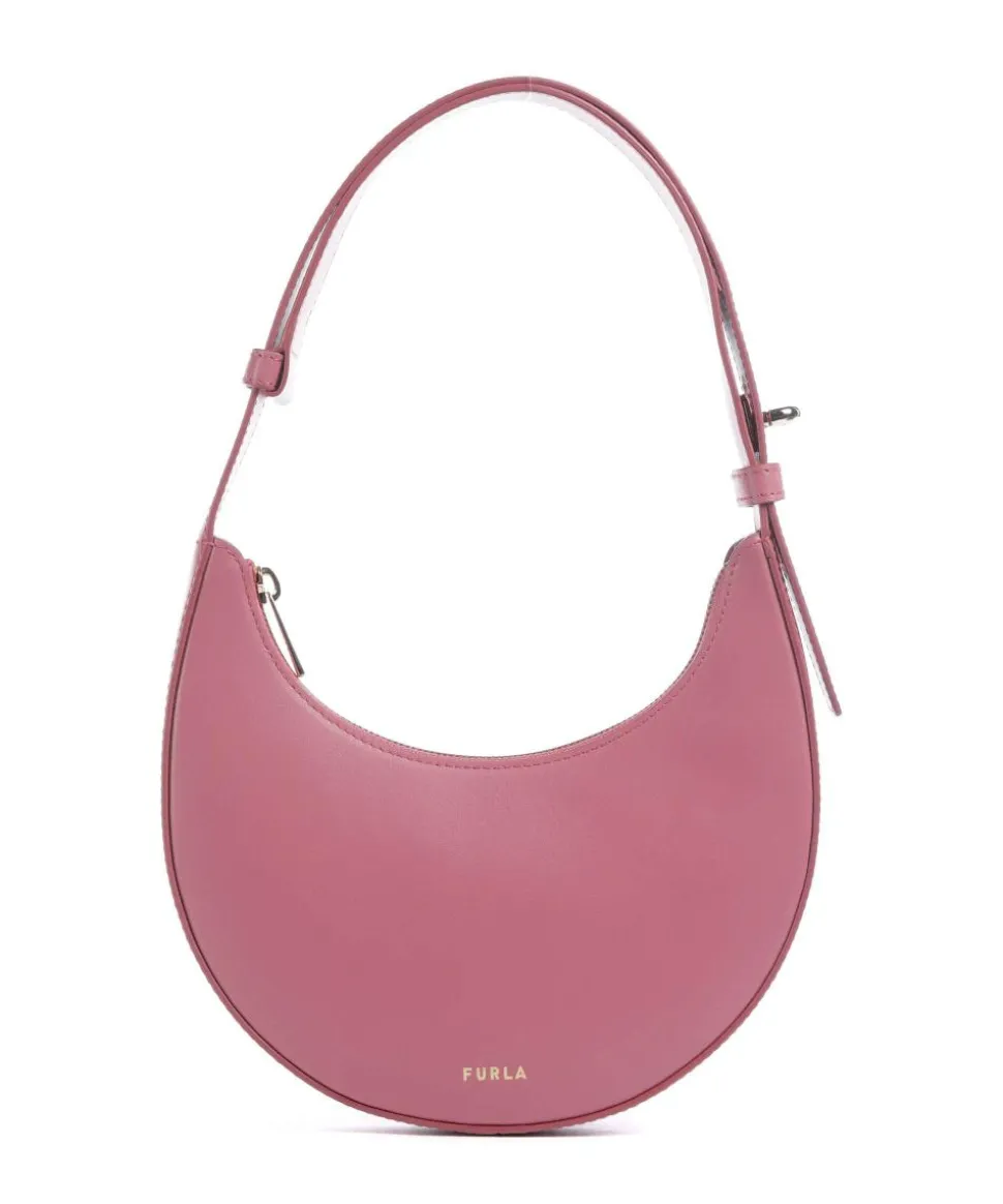 Delizia Mini Schultertasche fein genarbtes Leder pink