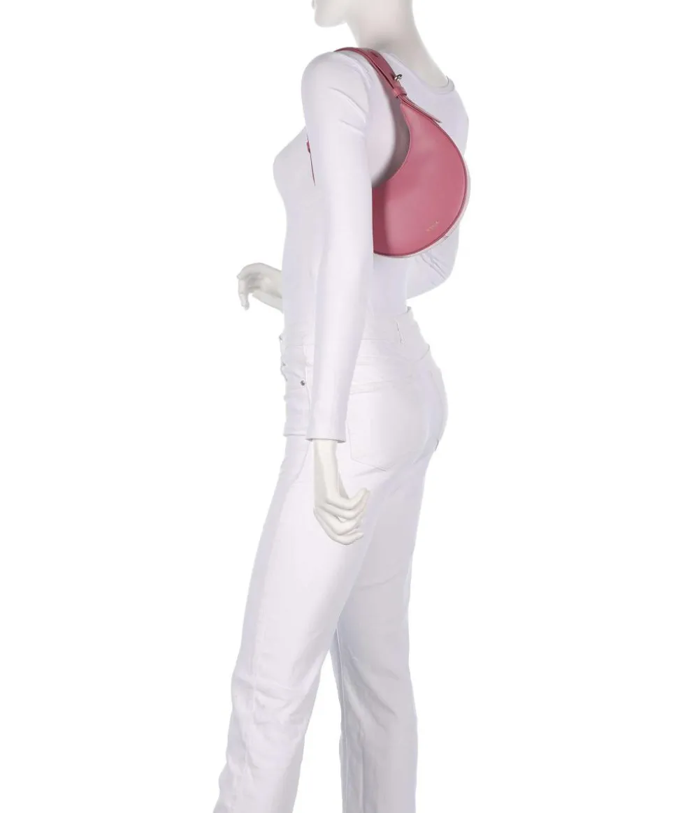 Delizia Mini Schultertasche fein genarbtes Leder pink