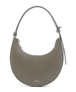 Delizia Mini Schultertasche fein genarbtes Leder khaki
