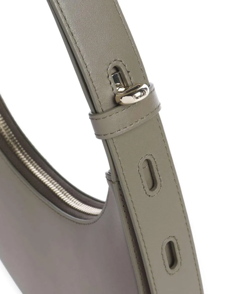 Delizia Mini Schultertasche fein genarbtes Leder khaki