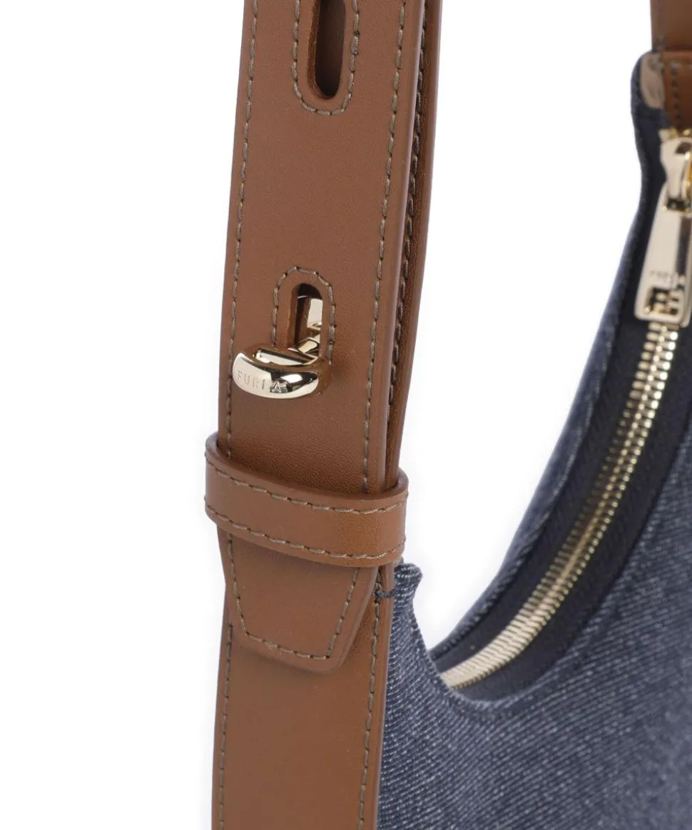 Delizia Mini Schultertasche Baumwolle jeans