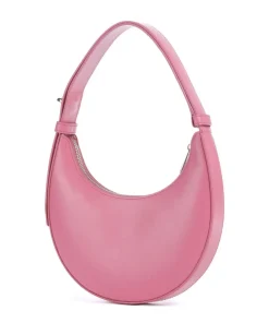 Delizia Mini Schultertasche fein genarbtes Leder rosa