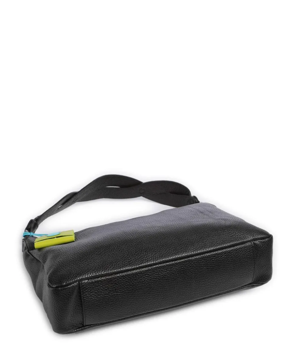 Delos Calliope Beuteltasche genarbtes Kalbsleder schwarz