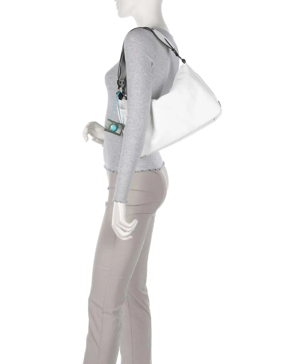 Delos Calliope Beuteltasche genarbtes Kalbsleder weiß