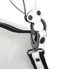 Delos Calliope Beuteltasche genarbtes Kalbsleder weiß