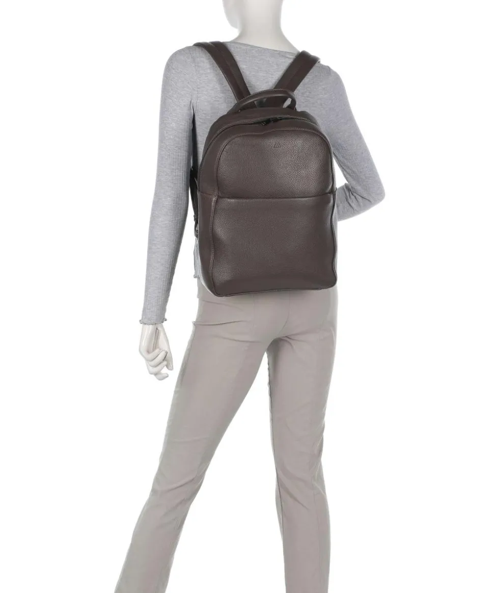 Derris Rucksack 13″ genarbtes Rindsleder taupe