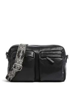 Design Destination Schultertasche fein genarbtes Kalbsleder schwarz