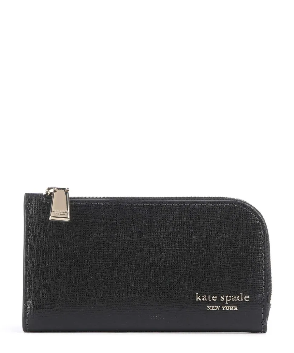 Devin Geldbörse Saffiano-Rindsleder schwarz