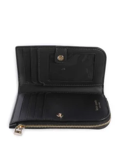 Devin Geldbörse Saffiano-Rindsleder schwarz