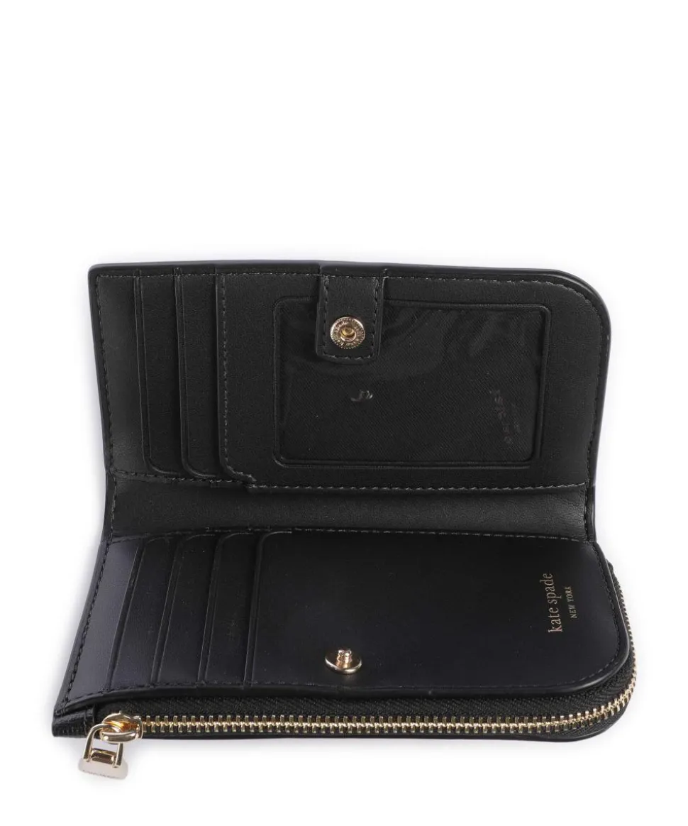 Devin Geldbörse Saffiano-Rindsleder schwarz