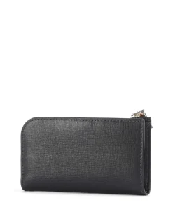Devin Geldbörse Saffiano-Rindsleder schwarz