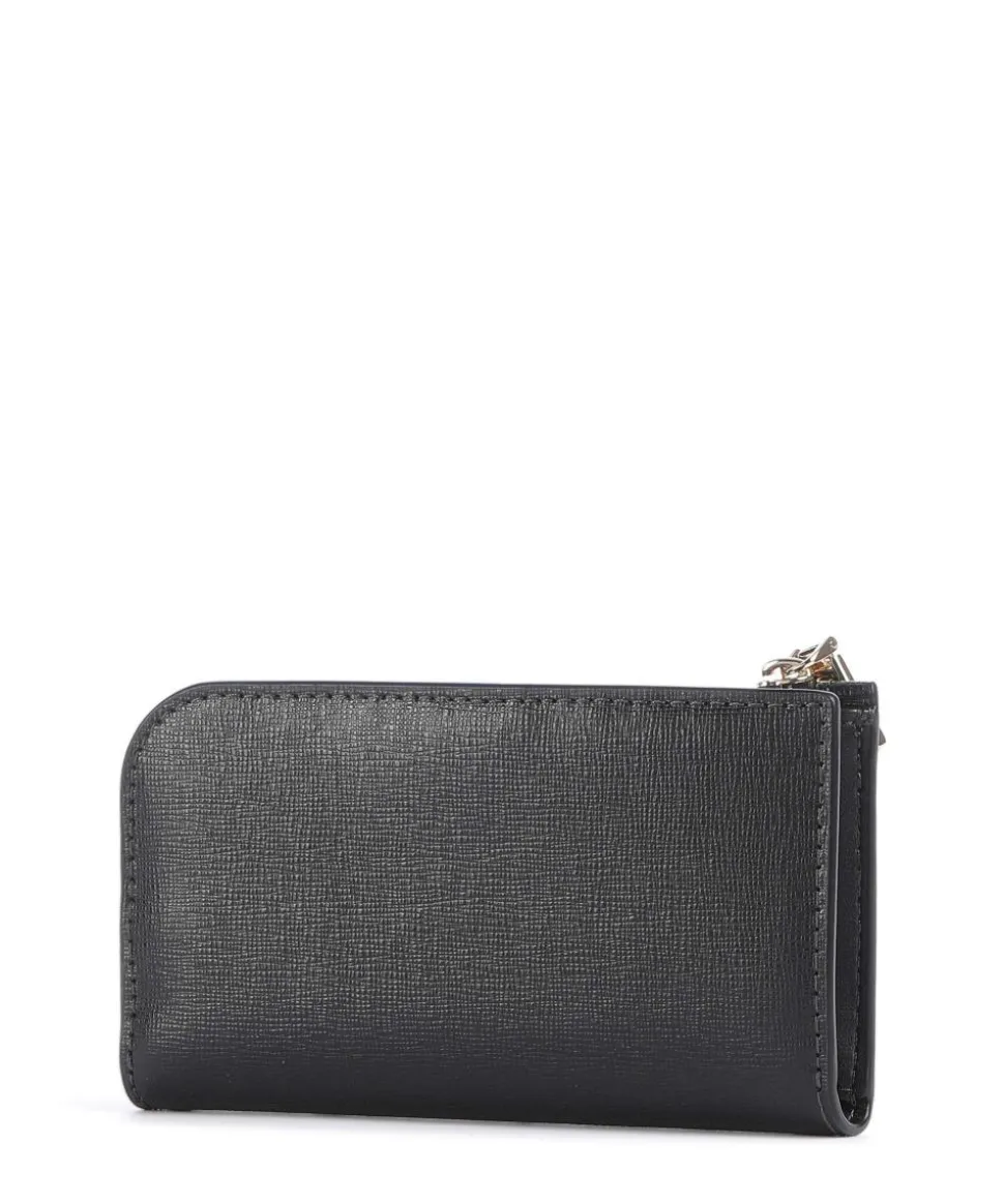 Devin Geldbörse Saffiano-Rindsleder schwarz