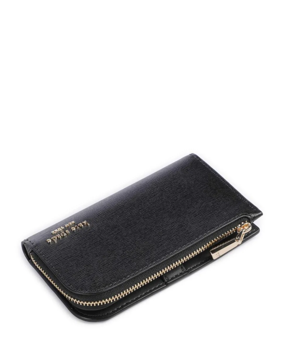 Devin Geldbörse Saffiano-Rindsleder schwarz