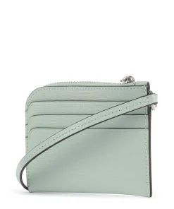 Devin Kreditkartenetui Saffiano-Rindsleder mintgrün