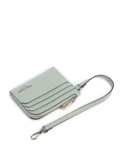 Devin Kreditkartenetui Saffiano-Rindsleder mintgrün