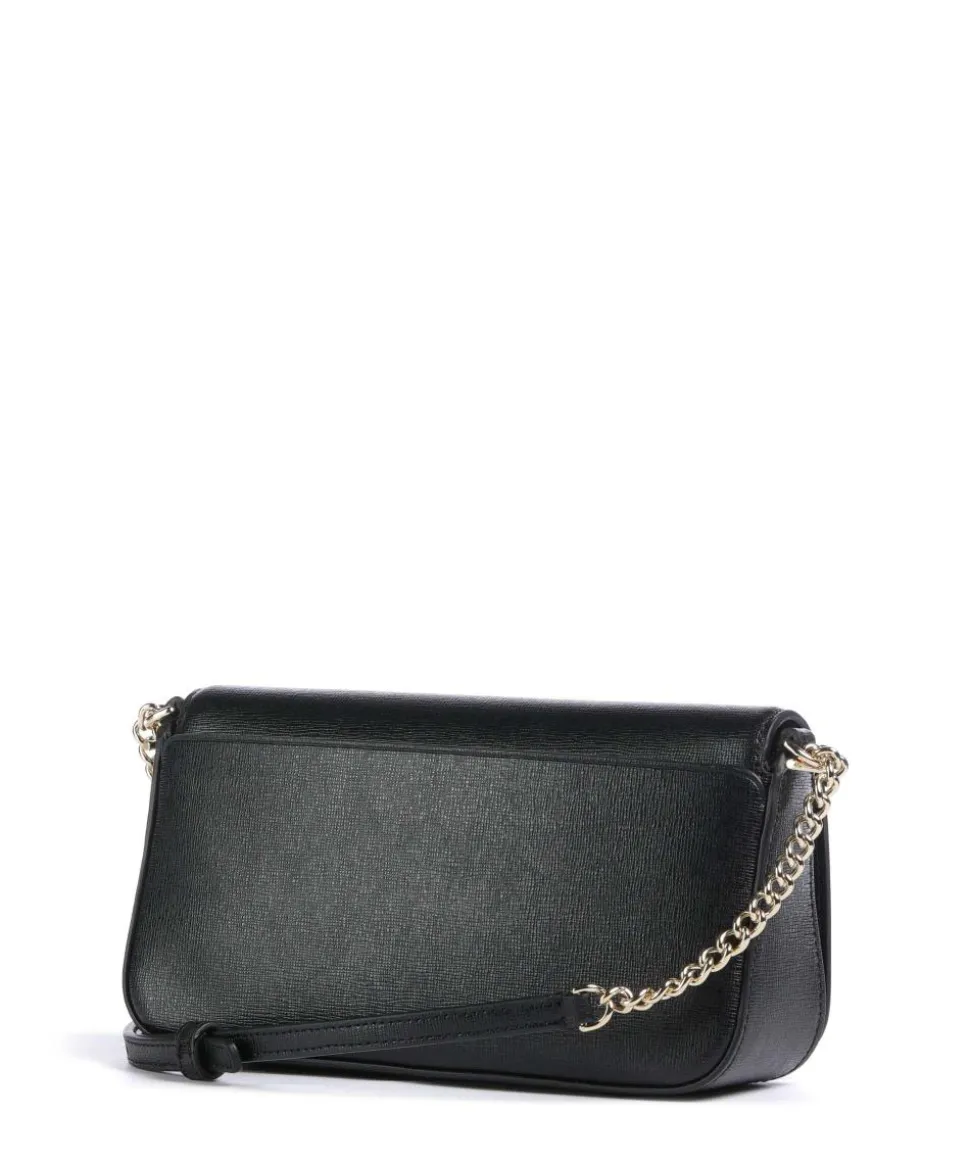 Devin Umhängetasche Saffiano Leder schwarz