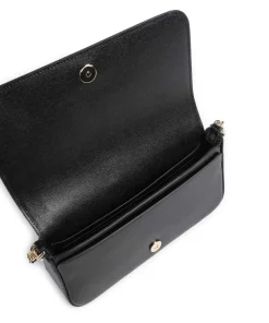 Devin Umhängetasche Saffiano Leder schwarz