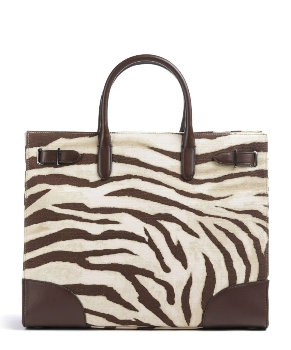 Devyn 42 Handtasche Baumwolle beige/braun