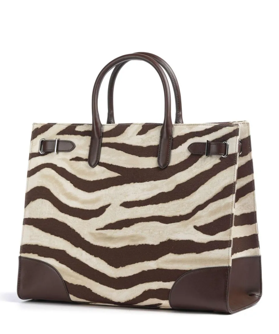 Devyn 42 Handtasche Baumwolle beige/braun