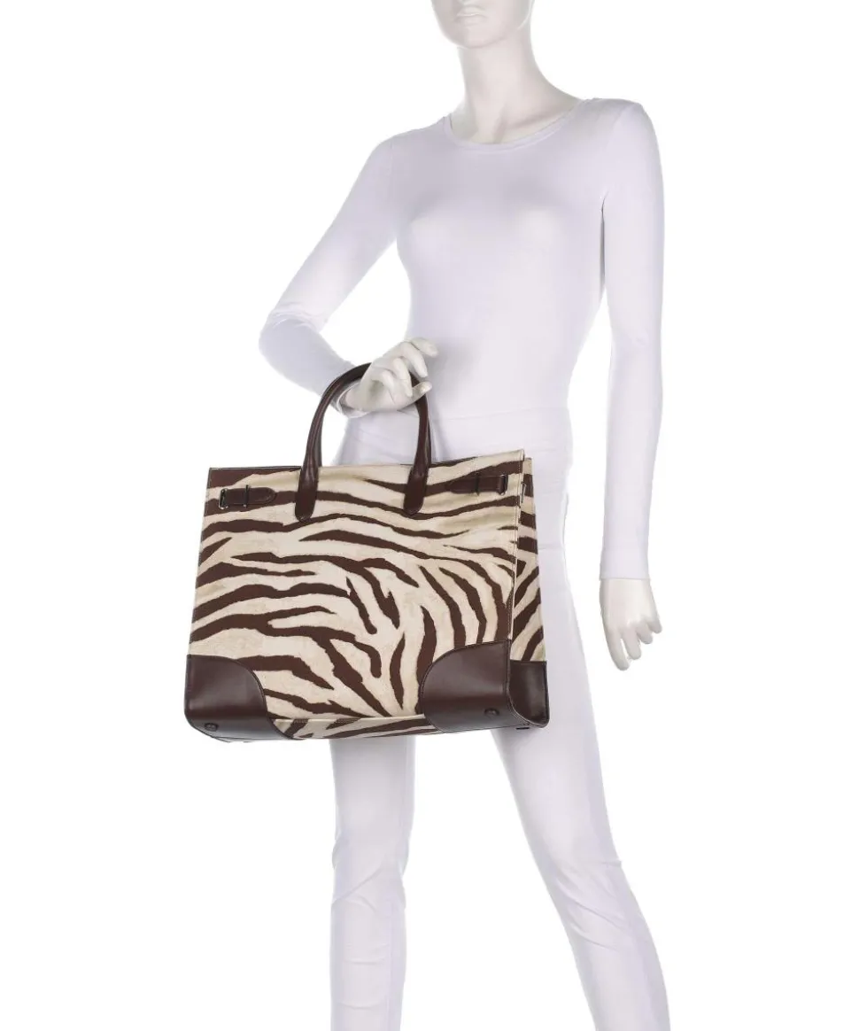 Devyn 42 Handtasche Baumwolle beige/braun