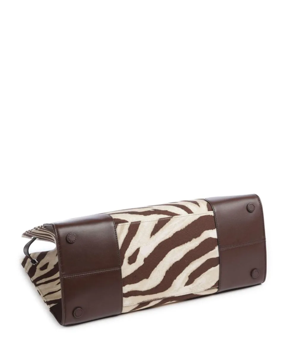 Devyn 42 Handtasche Baumwolle beige/braun