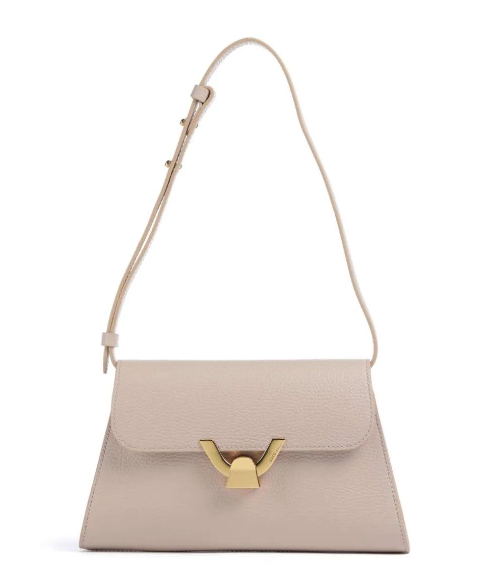 Dew Schultertasche genarbtes Rindsleder altrosa