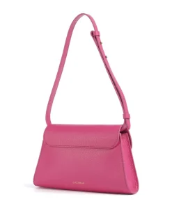 Dew Schultertasche genarbtes Rindsleder fuchsia