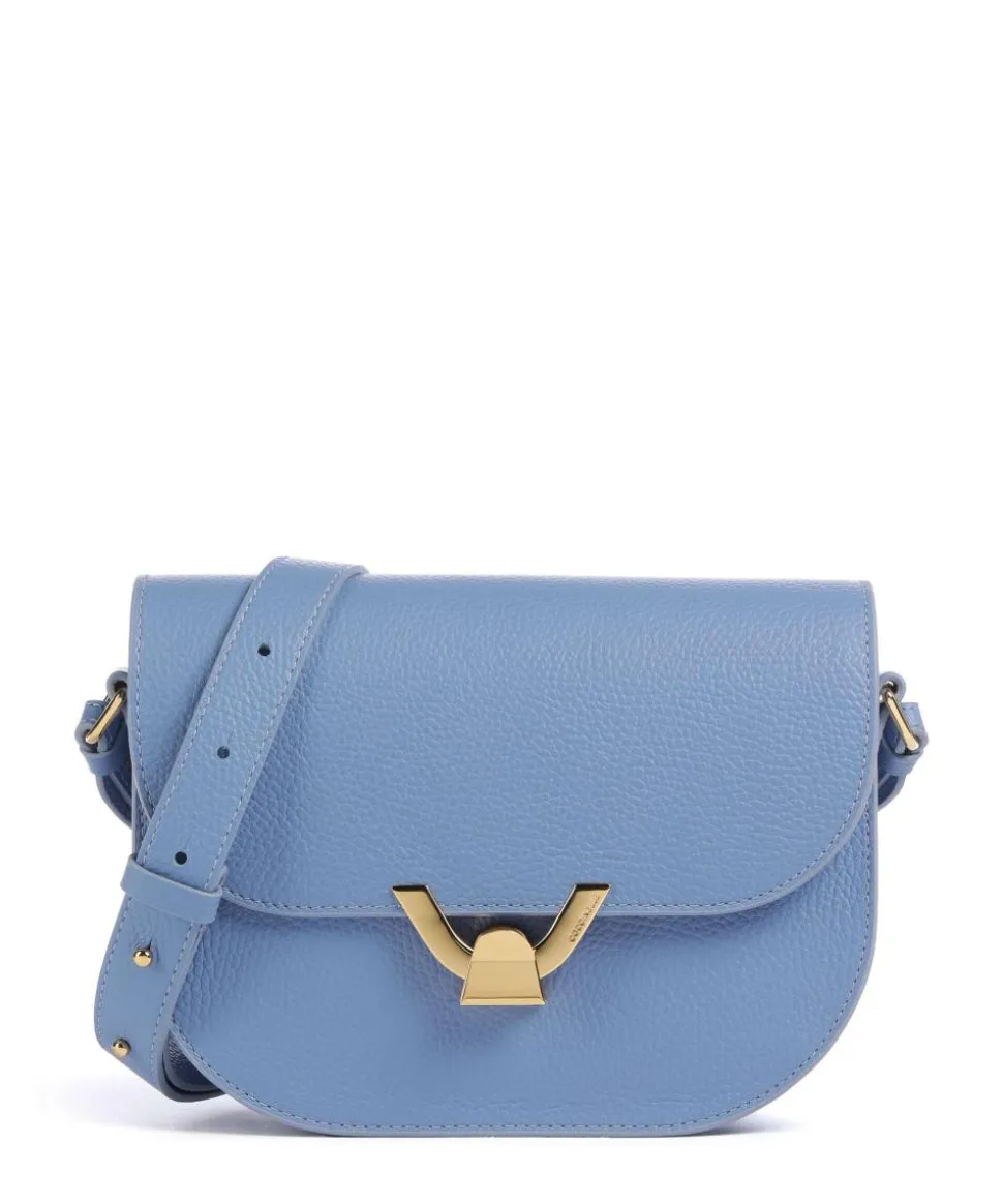 Dew Umhängetasche genarbtes Leder blau