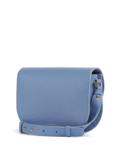 Dew Umhängetasche genarbtes Leder blau