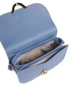 Dew Umhängetasche genarbtes Leder blau