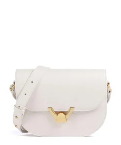 Dew Umhängetasche genarbtes Leder weiß