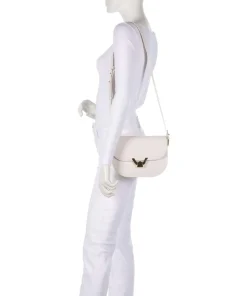 Dew Umhängetasche genarbtes Leder weiß