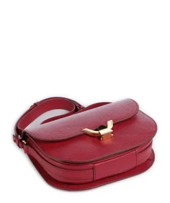 Dew Umhängetasche genarbtes Leder rot