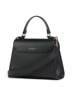 Dew Umhängetasche genarbtes Rindsleder schwarz