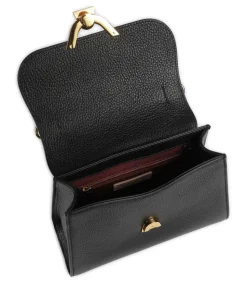 Dew Umhängetasche genarbtes Rindsleder schwarz