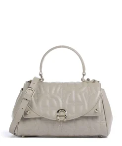 Diadora S Handtasche genarbtes Rindsleder grau