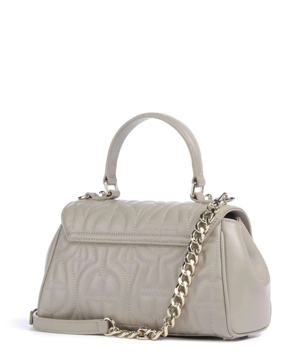 Diadora S Handtasche genarbtes Rindsleder grau