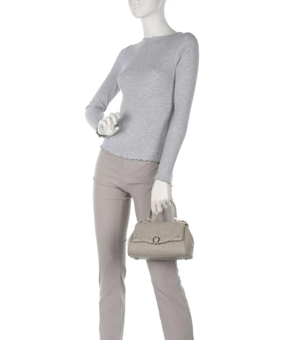 Diadora S Handtasche genarbtes Rindsleder grau